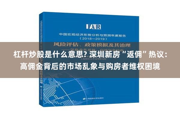 杠杆炒股是什么意思? 深圳新房“返佣”热议：高佣金背后的市场乱象与购房者维权困境