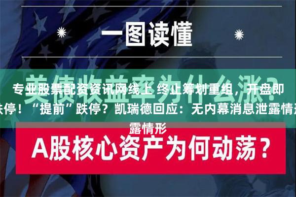 专业股票配资资讯网线上 终止筹划重组，开盘即跌停！“提前”跌停？凯瑞德回应：无内幕消息泄露情形